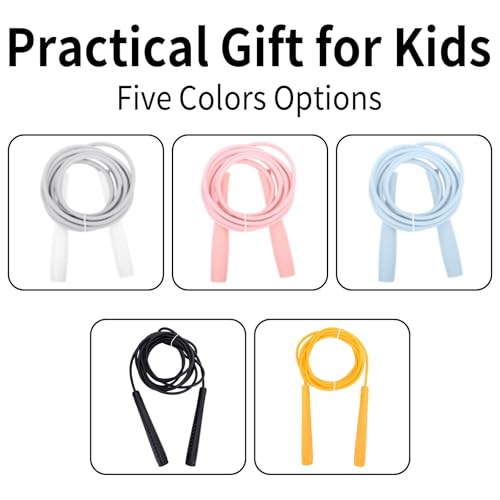 Jump Ropes Kids, Adjustable Children Jump Rope with ABS Handles and PVC Rope for Child Student Toddler - color: Yellow