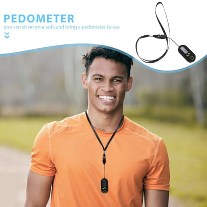 Veemoon 3D Digital Pedometer Accurate Step Counter Walking Distance Miles Calorie Counter Exercise Time Silent with Clip and Lanyard for Men Women Exercise