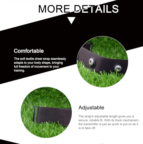 KYTO Heart Rate Monitor Chest Strap - ANT+ & Dual Bluetooth 4.0 HR Sensor, IP67 Water-Resistant, Compatible with Peloton, Zwift, Garmin, Precise HR Tracker for Running & Cycling - color: Black- Style A