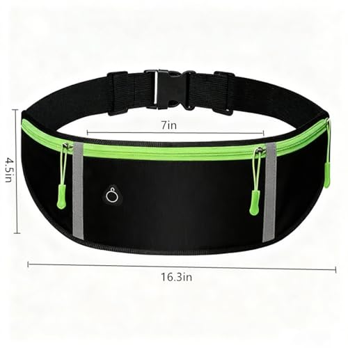 Beatac Slim Running Belt For Jogging, Hiking & Cycling Unisex Phone & Money Holder for Men & Women (Black)