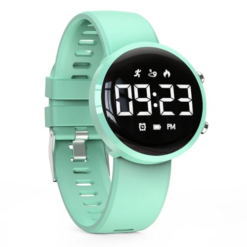 Kids Digital Pedometer Watch, Non-Bluetooth Fitness Tracker Watch, Steps Counter, Alarm Clock, Stopwatch, Gift for Children Teens Girls Boys