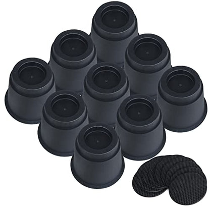 DEDU Bed Risers 5 Inch Heavy Duty 9 Pack, Furniture Risers for Sofas Supports Up to 6600 Lbs, Round Couch Risers for Bed, Couch, Desk or Chair (Black) - size: 5 inch