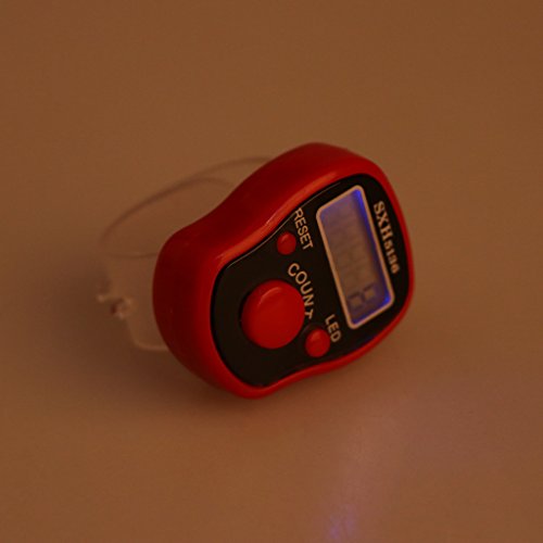 Mini Counter,Mini 5 Digit LCD Digital Display Finger Hand Ring Tally Counter Golf Sport Universal