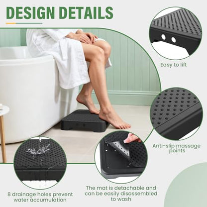 SOYO Mobility One Step Stool Platform for Adults & Elderly, Black-Black - color: Black-black