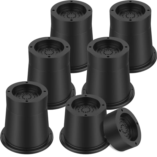 Bed Risers Round Furniture Risers Rubber Sofa Riser Supports Up to 6000 lbs Bed Frame Riser 3.3 Inch Bed Lifts Riser Bed Raising Blocks for Sofa Table Desk Chair(6 Groups and 1 Set,Black) - size: 6 groups and 1 set