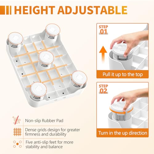 Ronlap Small Step Stools for Adults Car Step Stool for Elderly, White-Black - color: White-black