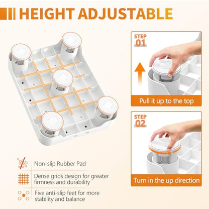 Ronlap Small Step Stools for Adults Car Step Stool for Elderly, White-Black - color: White-black