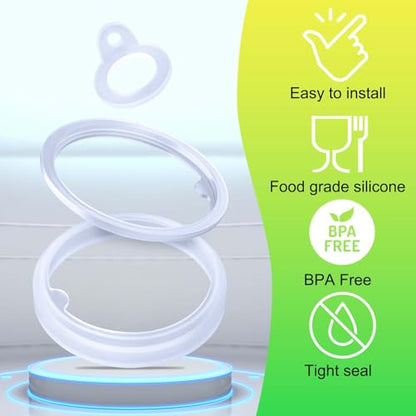 Vodolo Silicone Gasket Replacement for Thermoflask 24oz/32oz/40oz/64oz, Each with Pick for Water Bottle Straw Lid, Chug Lid & Chug Spout - color: 9PCS