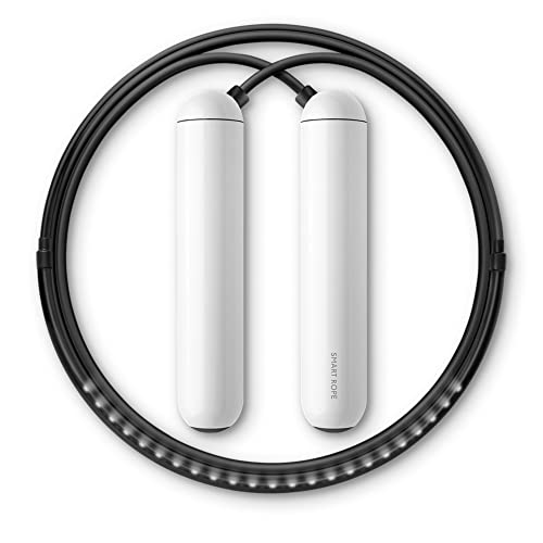 [Tangram Factory] Smart Rope - LED embedded Jump Rope - See your fitness data in MID-AIR - color: White, size: Large