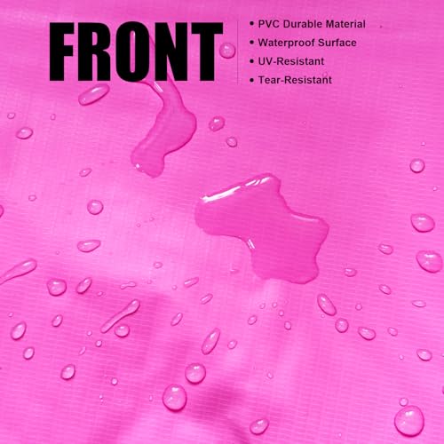 LANGXUN Universal Trampoline Repalcement Safety Pad, 8ft 10ft 12ft 14ft 15ft 16ft Waterproof Surround Spring Foam Cover for Round Frame - color: Pink, size: 10ft