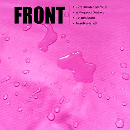 LANGXUN Universal Trampoline Repalcement Safety Pad, 8ft 10ft 12ft 14ft 15ft 16ft Waterproof Surround Spring Foam Cover for Round Frame - color: Pink, size: 14ft