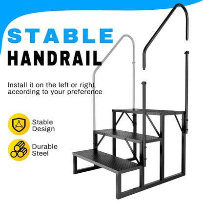 RV Step 3 Step Ladder with 2 Handrails - size: 3 Step-2
