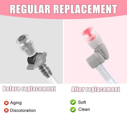 3pcs Bite Valve Replacement for, Mouthpiece Replacement for Hydration Pack Valve for, Osprey Hydration Bladder (Gray)
