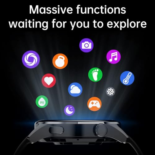 LAKEYLOYI Smart Watches Men Women, Bluetooth Calls, Heart Rate Sleep Monitor,IP67 Waterproof Fitness Tracker, Black Stainless Steel Watches for Android & iOS - color: A-Black