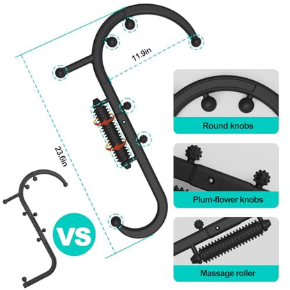 Trigger Point Massage Tool, Back Massager Stick with Massage Roller