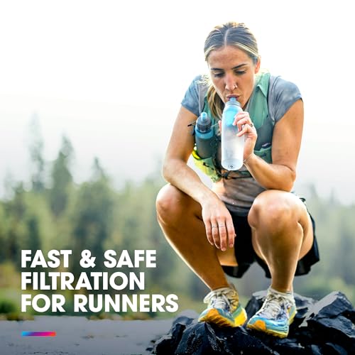 HydraPak UltraFlask+ Filtered, Compressible Soft Flask (500ml, Clear)