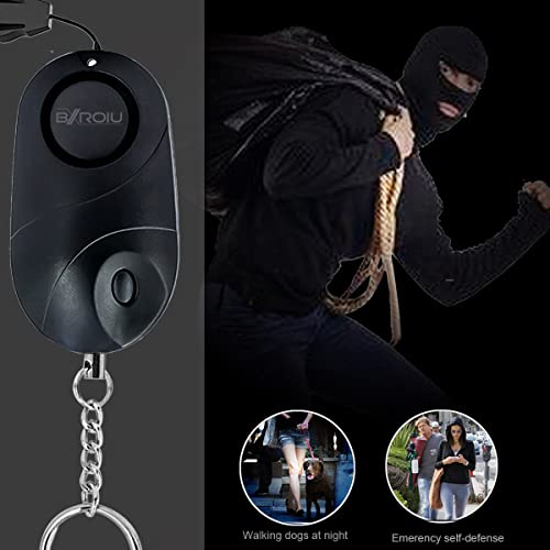 BXROIU 2 Pack Personal Safety Alarm for Women (Rose Gold + Black) - color: Rose gold + Black