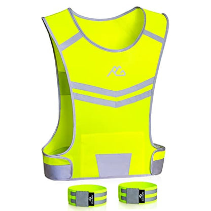 Reflective Running Vest Gear Cycling Motorcycle Reflective Vest,High Visibility Night Running Safety Vest - size: XX-Large