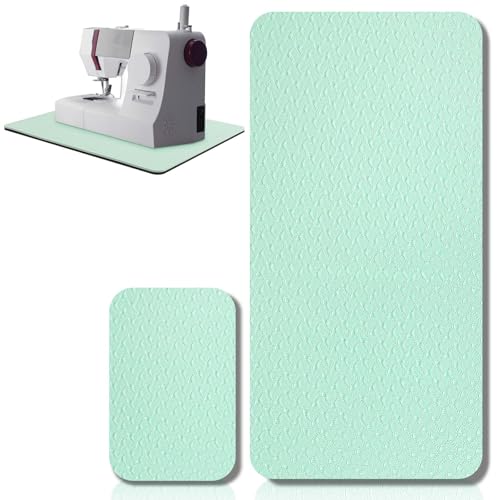 2 Pcs Sewing Machine Muffling Mat Pedal Sewing Mat Reduce Vibrations Noise No Slip Machine Accessories for Quilting(17'' X 36'' and 9'' X 14'',Green) - color: Green, size: 17'' X 36'' and 9'' X 14''