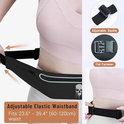 Skull Running Belt Waist Fanny Pack Phone Holder for Men Women Running Pack - color: Horror Skull