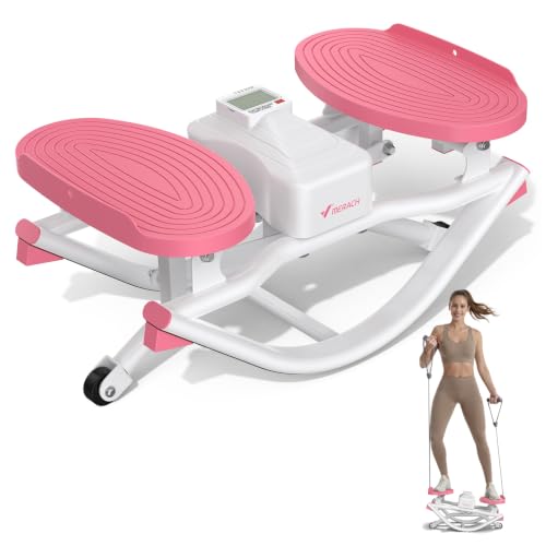 MERACH Rocking Steppers for Exercise at Home, 3D Motion Stair Stepper - color: white