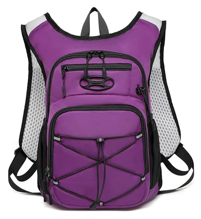 Wotony Lightweight Hydration Backpack with 2LOR 3LWater Bladder for Cycling Hiking Rave - Water Daypack for Men Women - color: Purple