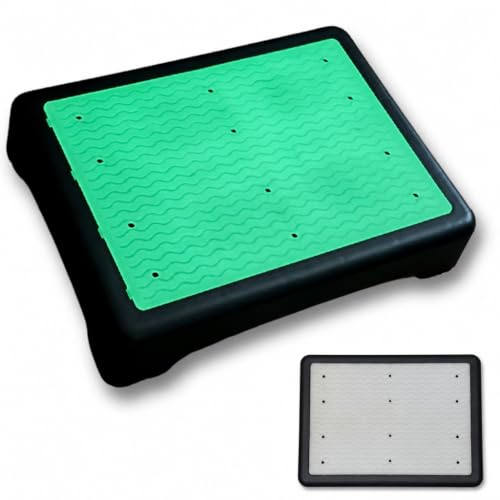 Magalobox Step Stool for Adults,Noctilucent Non-Slip Safety Step Platform - color: Noctilucent Green Mat-grey Step, size: One-Step Fixed Height