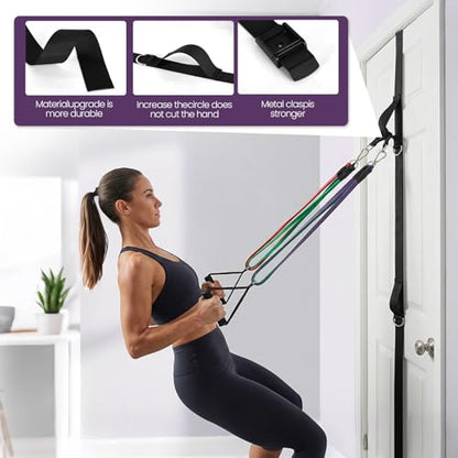 Door Anchor Strap for Resistance Bands, Multi Point Workout Attachment