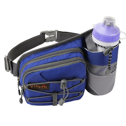 Waist Pack with Water Bottle Holder for Running Walking Hiking Fanny Pack - color: ‎North Star Blue