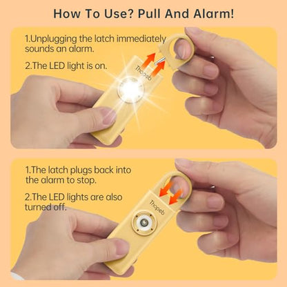 Personal Safety Alarm for Women – Superior Loud Siren & SOS Strobe - color: Metallic Gold