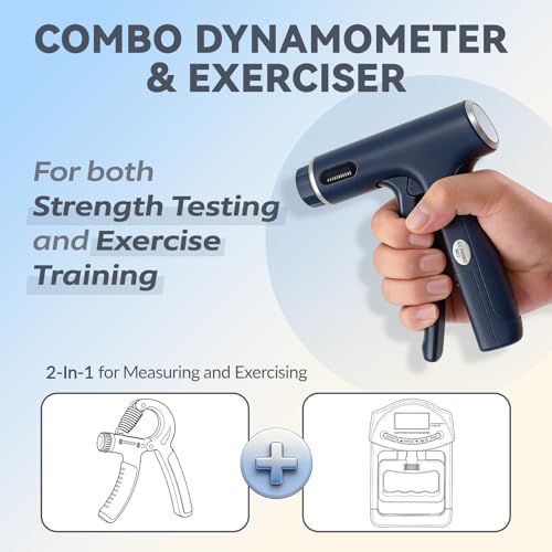 Digital Hand Dynamometer, 2-in-1 Adjustable Grip Strength Tester