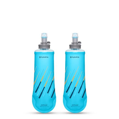 HydraPak SoftFlask Collapsible Nutrition Flask 2-Pack (250ml, Malibu) - color: Malibu, style: New 250ml 2-pack
