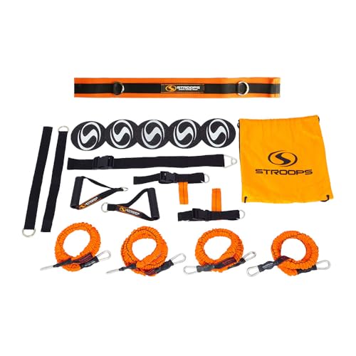 Stroops VITL Slastix Resistance Bands Set, All-in-One Full Body Workout Kit - color: Orange, size: Full Kit