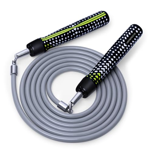 Hererope Weighted Jump Ropes for Men & Women, 1/2 LB Jump Rope Weighted With Ball-bearing, No-Slip Grip, Durable Steel Cable, Heavy Jump Rope Designed for Fitness, High-Intensity Strength Workouts, crossfit - size: XL - 9.8ft: One Size Fits All