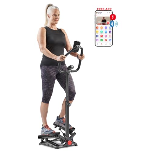 Sunny Health & Fitness Smart Twist Stair Stepper with Adjustable Handlebar