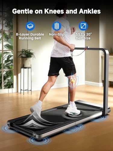 WalkingPad X Series Folding Treadmill, Smart Vertical Fold - color: Silver Black