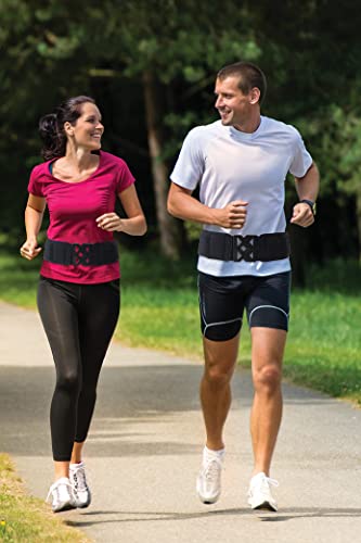 Weighted Fitness Belt - Walking, Running, Training Belt with Adjustable Weights up to 10 lbs, Cooling Technology, Unisex - color: Black, size: X-Large
