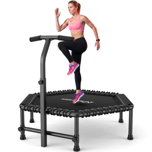 ANCHEER 50'' Trampoline-Fitness Rebounder for Adults-Indoor/Home - color: Black