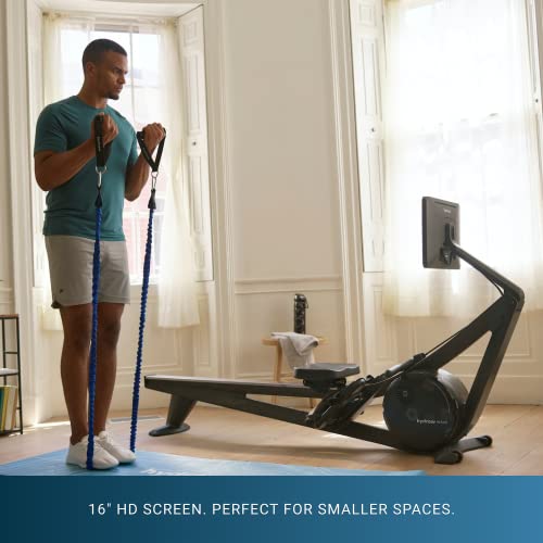 Hydrow Wave Rowing Machine with 16" HD Touchscreen & Speakers - Foldable | Live Home Workouts, Subscription Required - color: Pirate Black