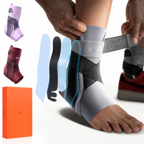 Air Armor Ankle Brace for Men Women, Single Lace Up Ankle Support Brace with Adjustable Straps, Side Stabilizers and Breathable Mesh, Ankle Stabilizer for Basketball, Soccer, Volleyball, Gym - size: Large