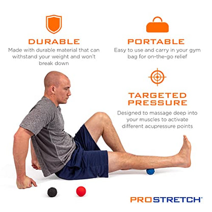 ProStretch Trio, Massage Ball Set for Muscle Knots & Plantar Fasciitis