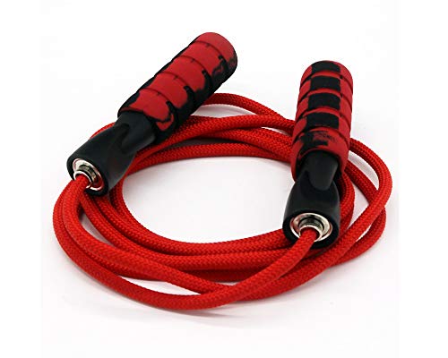 Jump Rope, Professional Weighted Cotton Jump Rope Workout, Adjustable Tangle-Free with Ball Bearings Exerciser Jump Ropes for Cardio, Endurance Training, Fitness Workouts, Jumping Exercise