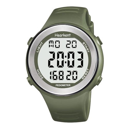 Hearkent 50M Waterproof Pedometer Watch No APP Fitness Tracker Watch - color: Green