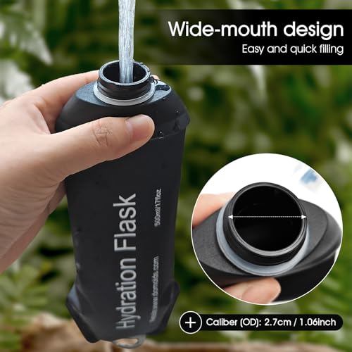 GUYI GYGYL Soft Flask, Collapsible Water Bottle for Sports, 250ml Black - color: 250ml Black