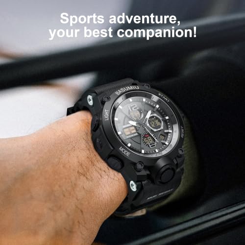 Military Digital Watches for Men Waterproof Work Mens Watch Sports - color: C-Black