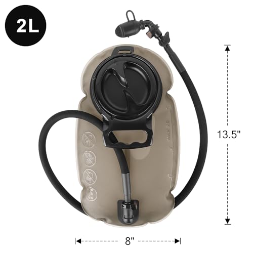 PETAC GEAR Hydration Bladder, Ultra Durable Water Reservoir Bag with Insulated Tube for Hydration Pack for Cycling, Hiking, Running, Climbing, Biking - size: 2L