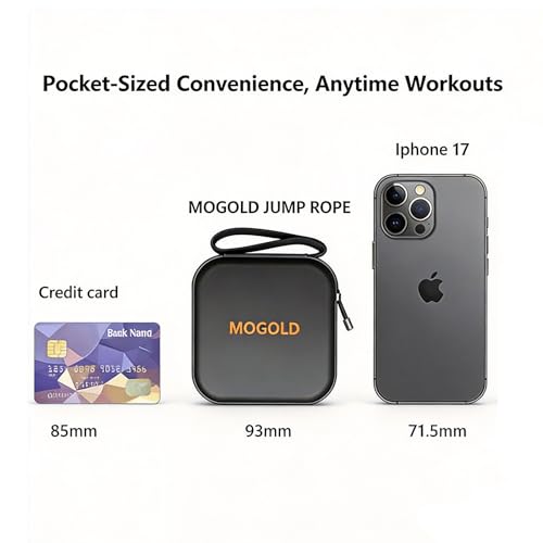 Retractable Jump Rope - No Tool Adjustable, Fits in Pocket, Tangle-Free Steel Cable for Travel & Gym - color: Black