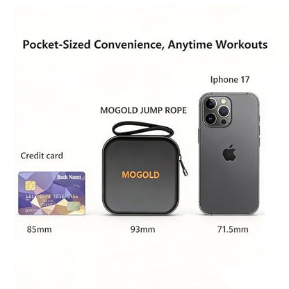 Retractable Jump Rope - No Tool Adjustable, Fits in Pocket, Tangle-Free Steel Cable for Travel & Gym - color: Black
