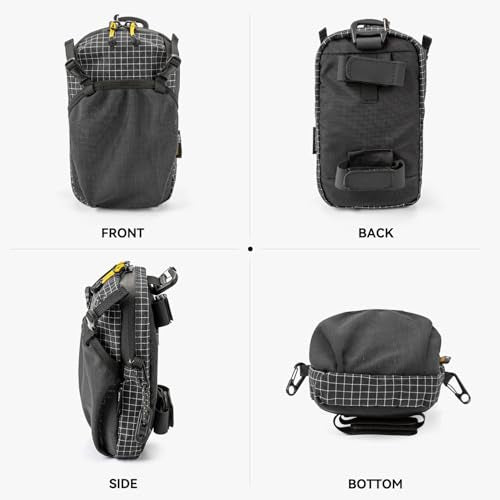 HIKEMAN Backpack Strap Pouch - Backpacking Phone Pouch, Waterproof Backpack Shoulder Strap Phone Pocket Attachment Bag for Hikers, Lightweight Outddoor Bag for Hiking, Travel, Cycling (Army Green) - color: Army Green