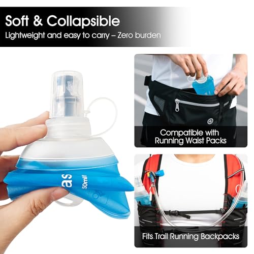 GUYI GYGYL Soft Flask, Collapsible Water Bottle for Sports, 500ml Blue 2pcs - color: 2Pcs 500ml Blue